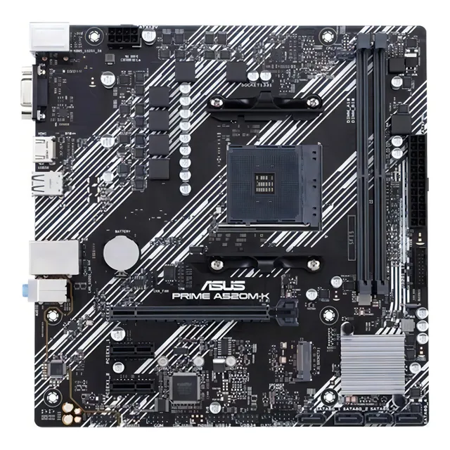 Placa-mãe Asus Prime Amd Am4 A520m-k Matx Ddr4 Cor Preto