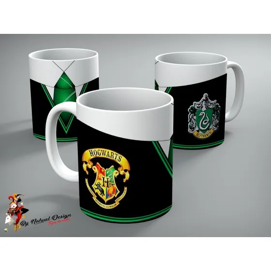 Taza De Ceramica Harry Potter Slytherin Art
