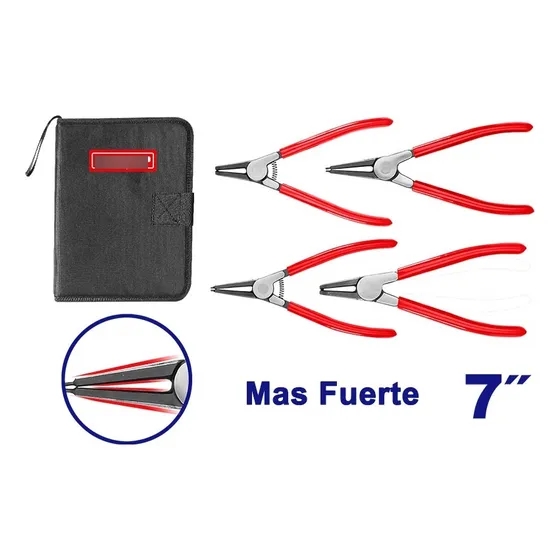 Juego De Alicates Para Anillos De Seguridad 4 Piezas Emtop