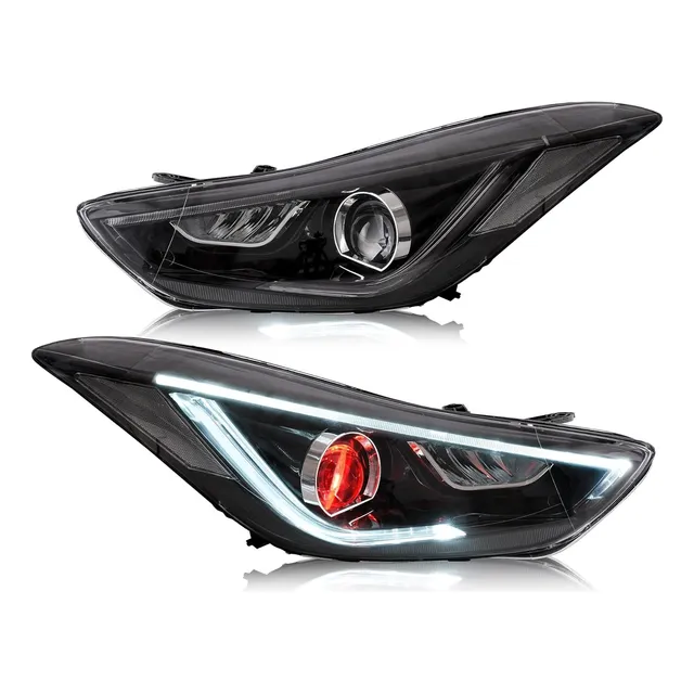 Hyundai Elantra 2011+ A  Faros Led Delantero Luz Diablo