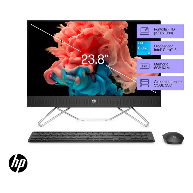 Computador HP All In One Hp 24-cb1023la Intel Core i3 8GB RAM 512GB SSD