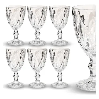 Jogo 6 Taças Vidro 330ml Diamond Transparente Jogo 6 Taças Vidro 330ml Diamond Transparente