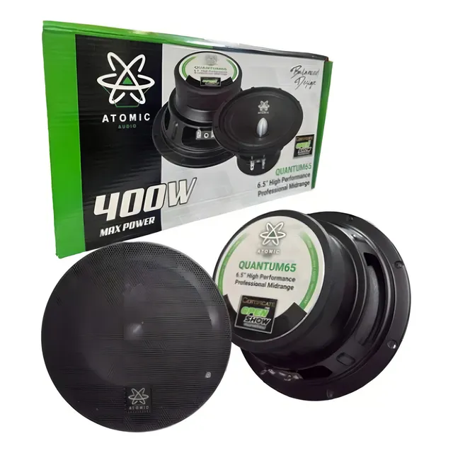 Set De Medios Atomic Quantum65 De 6.5 PuLG 400w Max 200w