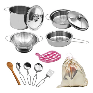 S Juego De Cocina: Juego De 12 Juguetes De Cocina De Acero S Juego De Cocina: Juego De 12 Juguetes De Cocina De Acero