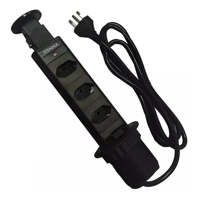 Torre De Tomada Multiplug Com 3 Tomadas Preto Renna Torre De Tomada Multiplug Com 3 Tomadas Preto Renna