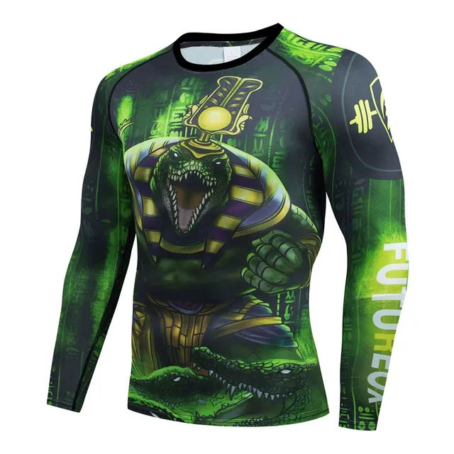 Camiseta Deportiva Ajustada Para Hombre Manga Larga