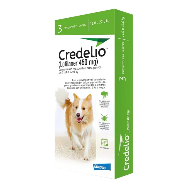 Credelio 11-22 Kg 3 Tabletas Antipulgas Antigarrapatas