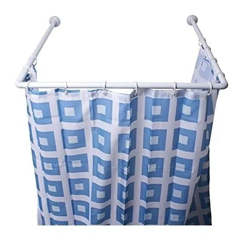 Barra Forma U Para Cortinas De Baño 3 Pzas #?
