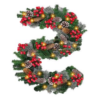 Guirnalda Navideña Con Luces Decoraciones Navideñas Para Pue Guirnalda Navideña Con Luces Decoraciones Navideñas Para Pue