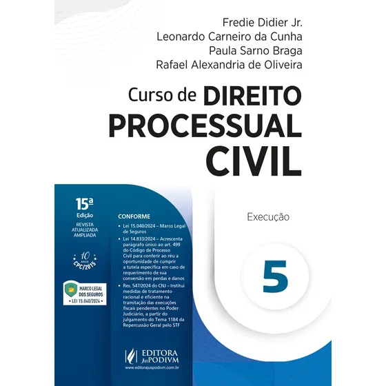 Curso De Direito Processual Civil - V.5 - Execução (2025)