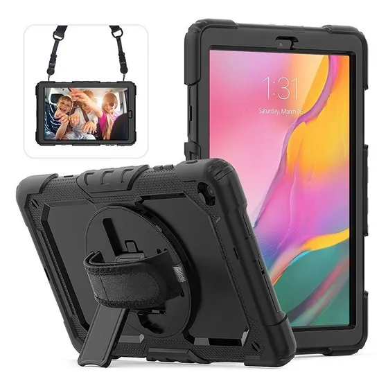 Funda Uso Rudo Correa Galaxy Tab A 10.1 2019 Sm-t510 T515 Color Negro
