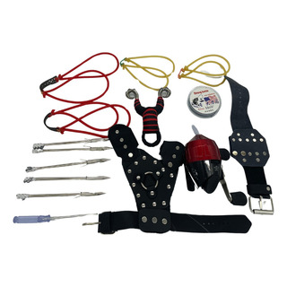 Kit Estilingue Pesca Destro Com Molinete E Dardos 12 Itens Cor Vermelho Kit Estilingue Pesca Destro Com Molinete E Dardos 12 Itens Cor Vermelho