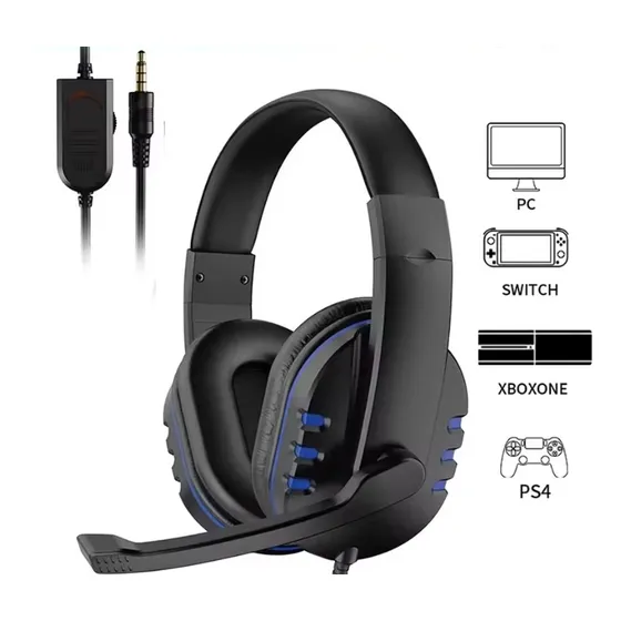 Audifonos Gamer 3.5 Con Microfono Anti Ruido Luz Roja Nuevo