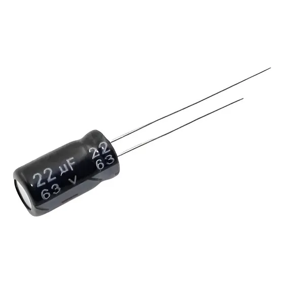 Capacitor Eletrolítico Radial 22uf 63v (lote De 100 Peças)