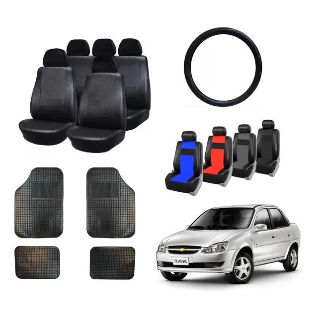 Fundas Cubre Asiento Chevrolet Corsa + Alfombra 4p + Volante