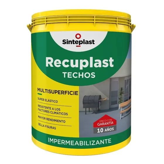 Sinteplast Recuplast Techos 10l Impermeable 10 Años Garantia