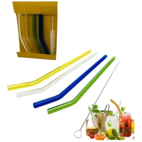 Set X4 Sorbetes Vidrio Reutilizable C/cepillo
