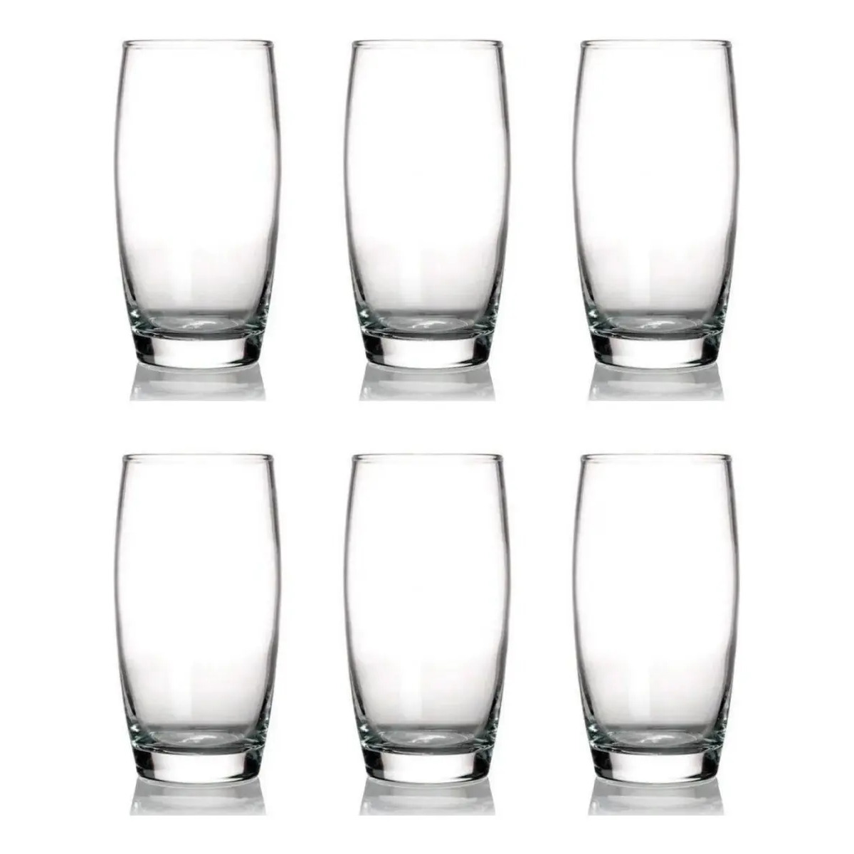 Kit 6 Copos Oca Nadir 300ml Vidro para Água e Suco