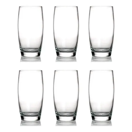 Kit 6 Copos Oca Nadir 300ml Vidro para Água e Suco