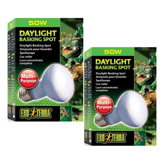 Kit Exotera 2 Foco Luz Solar Daylight  50w Reptil Tropical