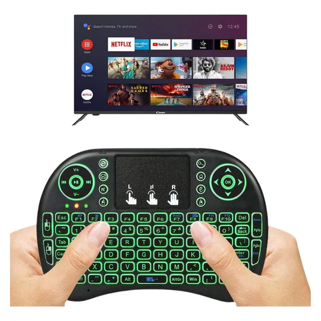 Mini Teclado Inalambrico Iluminado Rgb Usb Smart Tv X Box Pc