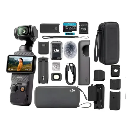 Dji Osmo Pocket 3 Creator Combo + Cartão 128gb Original +kit Preto