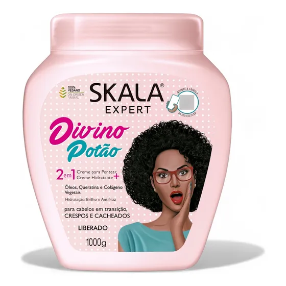 Creme Skala Para Cabelos Cacheados Crespo Divino Crespo 1 Kg