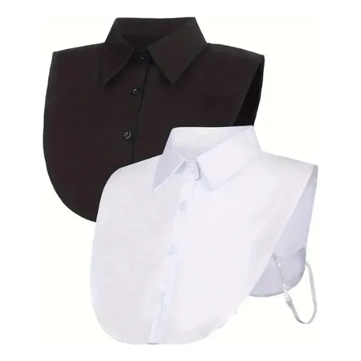 Cuello Falso Desmontable, Cuello Dickey, Camisa Falsa X2