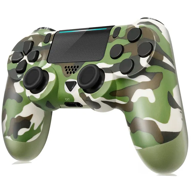 Joystick Inalámbrico Génerico Bluetooth 4.0 - Verde Camuflado Doubleshock Para Pc Gamer, Compatible Con Ps4 Wireless Controller