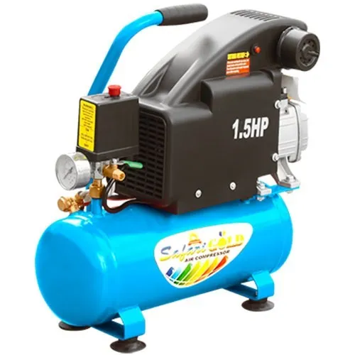Compresora De Aire Safari 1.5hp 9 Litros Azul 8kc-9l Bl