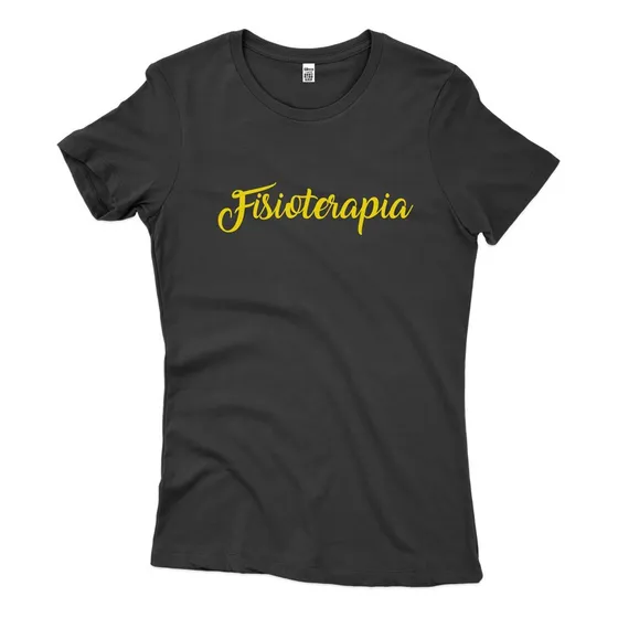Camiseta Fisioterapia Formatura Dourada Curso Feminina