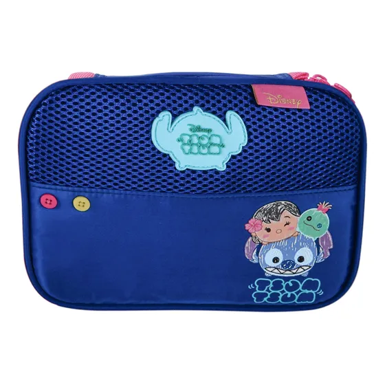 Estojo escolar Clio Style Box 100 pens de poliéster cor azul-marinho