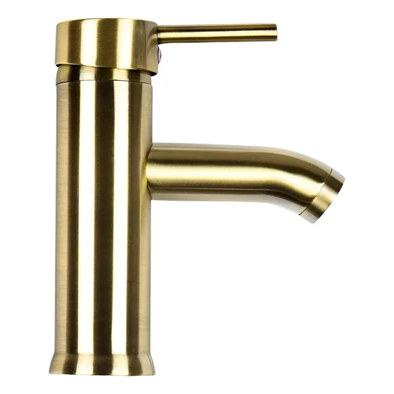 Mezcladora Monomando Para Lavabo Bronce Meer