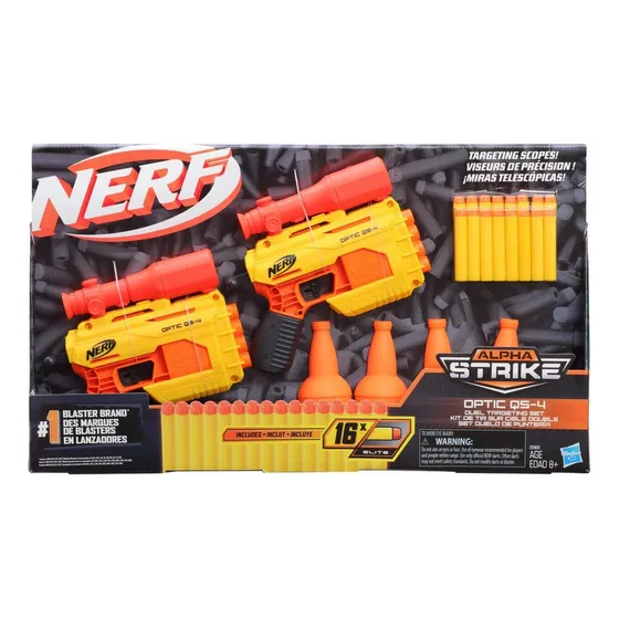Nerf Alpha Strike Optic Qs-4 Lanzador Kit Punteria E8969 