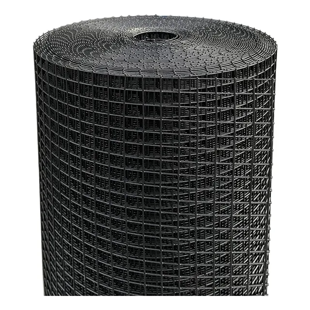 Rollo De Malla De Alambre Recubierto De Vinilo Negro De...