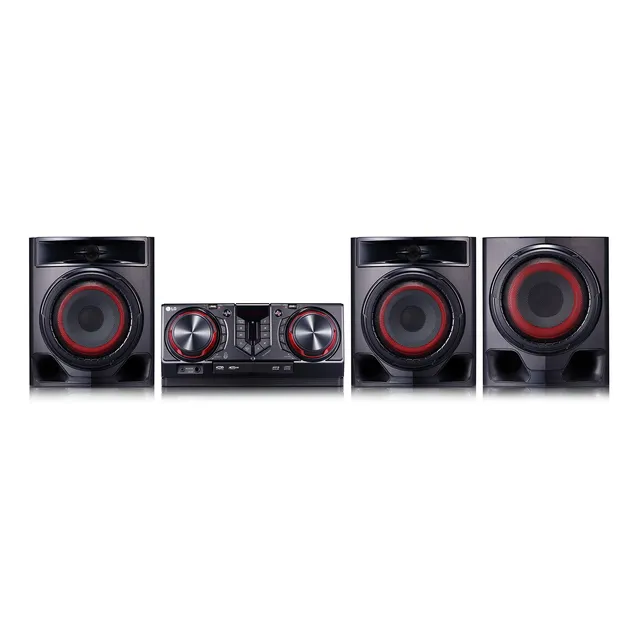 Minicomponente LG Xboom CJ45 negro y rojo con bluetooth 720W de potencia - 127V
