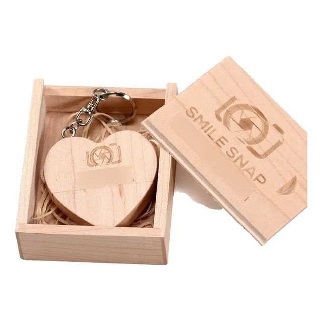 Usb De Madera Personalizado Con Grabado Laser De 32gb