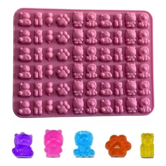 Molde De Silicón Gomitas Oso Garra Gato  Resina Repostería