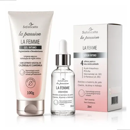 Kit Gel Clareador Intimo + Sérum La Femme Clareia E Hidrata