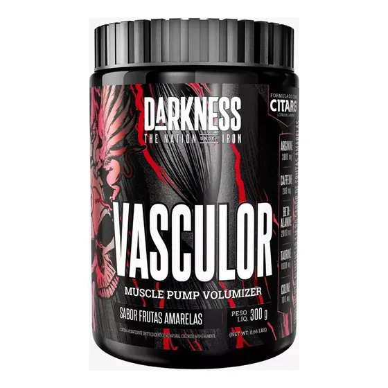 Suplemento Vasculor Pré Treino Frutas Amarelas 300g Darkness Frutas Amarelas