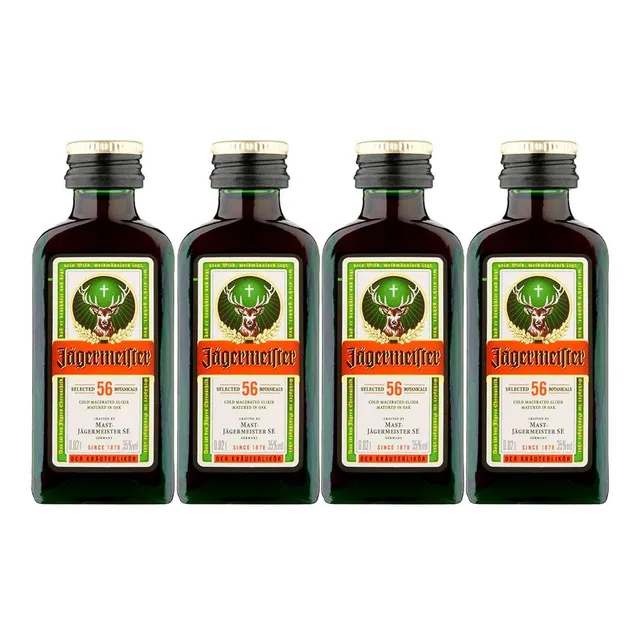 Pack De 4 Licor Jagermeister Mini 20 Ml