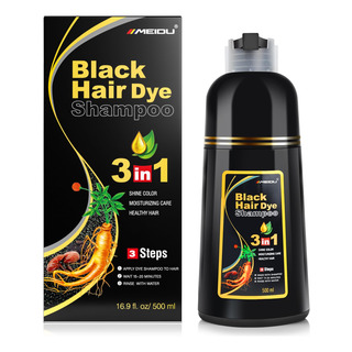 Champú Para Teñir El Cabello Negro Para Cubrir Las Canas: Champú Para Teñir El Cabello Negro Para Cubrir Las Canas: