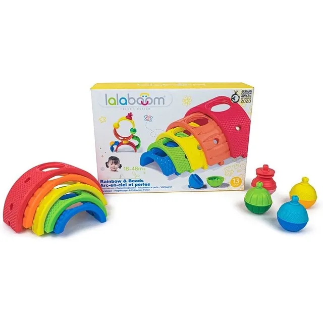 Arco Iris Waldorf Con Cuentas Sensoriales