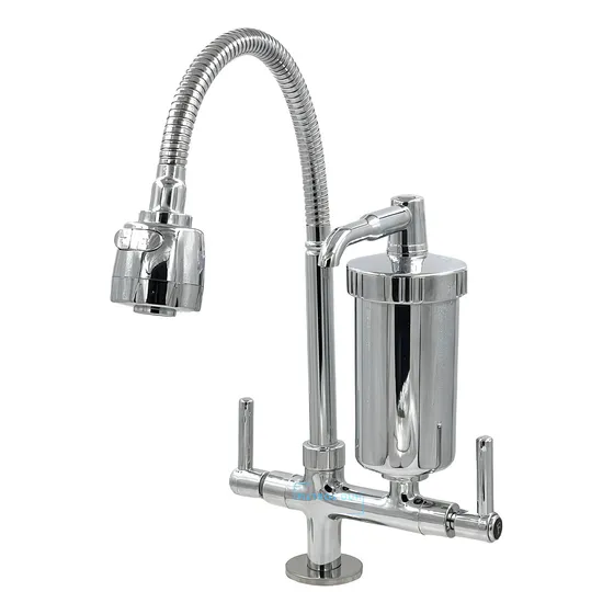 Filtros Duh torneira gourmet com filtro cozinha Luxo parede 1/4 de volta acabamento mesa bancada cor prateado