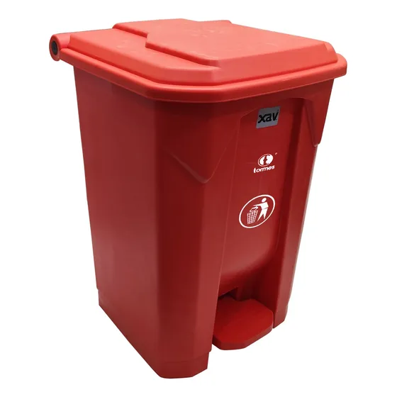 Contenedor Pipote Basura Tapa Pedal Plastico 50l Tormes 1452