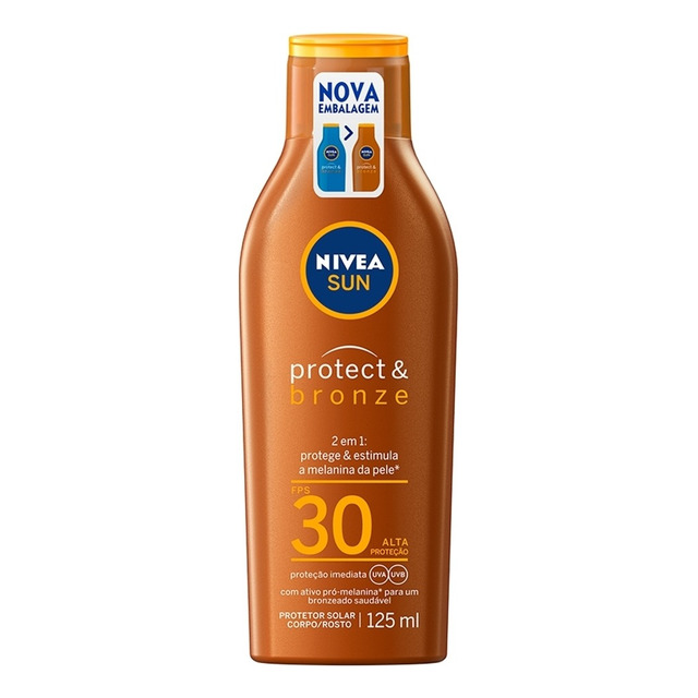 Protetor Solar Sun Protect & Bronze Fps30 125ml Nivea Protetor Solar Sun Protect & Bronze Fps30 125ml Nivea