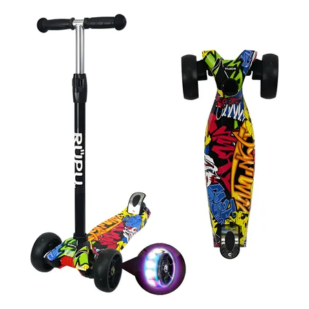 Scooter Monopatin Freestyle Niños Rupu Ruedas Led Regulable