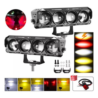 2pack Faros Auxiliares Auto Moto Con Estrobo Y Interruptor 2pack Faros Auxiliares Auto Moto Con Estrobo Y Interruptor