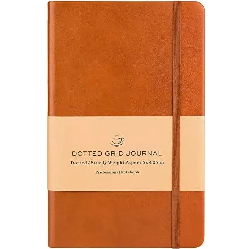 Cuaderno/journal De Cuadrícula Punteada Tapa Dura, Pap...