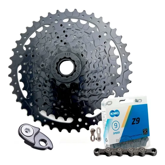 Combo 9 Vel. Cadena Kmc Z9 + Pacha Sunrace 11-42+ Ext.tensor